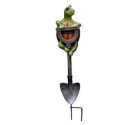Bunny and Frog Garden Set of 2,Bunny Yard Decorations Outdoor Garden,Frog Statues Decoration Holiday Decorations, Green for (Green2, 5X16.5cm)