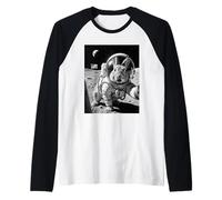 Bunny Astronaut Selfie On The Moon Funny Bunnies Lover Raglan Baseball Tee