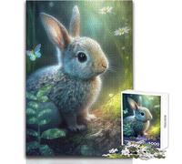 Bunny at The Forest Hard Jigsaw Puzzle for Adults 1000 Pieces Educational Mind Challenge Game Unique Gift with Sentimental Value Size 38x26cm