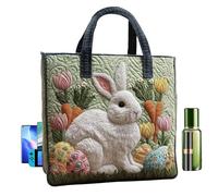Bunny Bag - Cute Canvas Handbag for Evaluation | Bunny Tote Bag with Resilient Fabric Sleek & Rabbit Satchel for Women, Girls, Kids, Easter and Professional Party Utility
