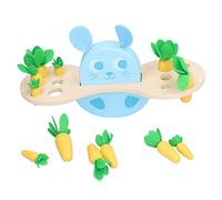Bunny Balance Pulling Carrot Game Learning Toys Wooden Balance Game Early Education Toys for Toddlers