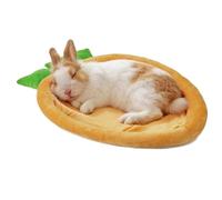 Bunny Bed - Cute Raɓbit Bed Pad | Carrot Shape Soft Flannel Pet Mat | Warm Sleeping Cushion For Rabbits Guinea Pigs Chinchillas | Coży Cage Bedding Pad For Small Animals | Comfort Nesting Mat