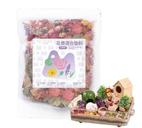 Bunny Bedding, 100g Chinchilla Bedding Dried Flower, Moisture Absorption Calming Mat Odor-Control Habitat Decoration for Cage Coop Chicken Cat Indoor Bunny Ferret