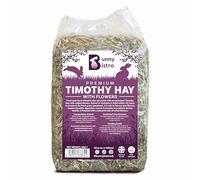 Bunny Bistro Premium Timothy Hay 1st Cut with Flowers 1kg | Natural UK Grown Hay for Rabbits, Guinea Pigs & Small Pets, High in Fibre, Dental Care, Dust Extracted, Grown in Yorkshire