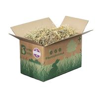 Bunny Bistro Premium Timothy Hay 1st Cut with Flowers 4kg Box | Natural UK Grown Feeding Hay for Rabbits, Guinea Pigs & Small Pets, High in Fibre, Dental Care, Dust Extracted Bedding, Eco-friendly