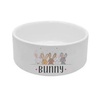 Bunny Bowl, Rabbit bowl Design, Ceramic 18.5cm x 8cm Pet Bowl, Feeding/Water Dog Bowl.