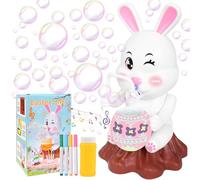 Bunny Bubble Blower, Easter Toy & Gift for Toddlers & Kids, Bubble Machine Toy Egg Decorating Kit for Girls & Boys Ages 1-4+, Indoor Outdoor Fun Birthday & Easter Basket Stuffer.