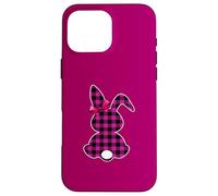 Bunny Buffalo Pink Plaid Print Shirt Happy Easter Day Women Case for iPhone 16 Pro Max