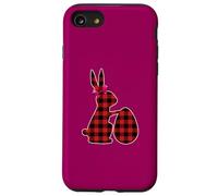 Bunny Buffalo Red Plaid Print Happy Easter Day Men Women Boy Case for iPhone SE (2020) / 7/8