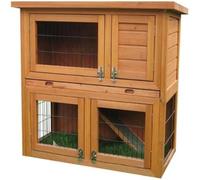 Bunny Business 2-Tier Double Decker Rabbit/ Guinea Pig Hutch with Sliding Tray