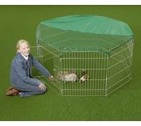 BUNNY BUSINESS 8 Panel Rabbit Guinea Pig Play Pen Rabbit Run Rabbit Playpens XL (8 Panel Playpen 55" x 55")