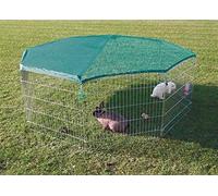 BUNNY BUSINESS 8 Panel XXL Rabbit Playpen (74" x 74"), SILVER