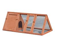 Bunny Business Pet Supplies Apex Run with Enclosure Rabbit/Guinea Run Hutch Hutches, 4ft Triangular Runs (RED)