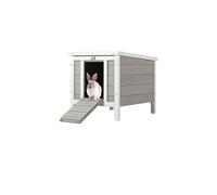 Bunny Business Cat/Puppy/Rabbit/Guinea Pig Wooden Hide House - 50 x 42 x 43cm (Grey)
