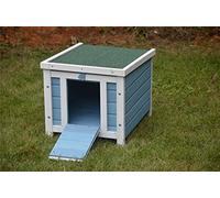 Bunny Business Cat/Puppy/Rabbit/Guinea Pig Wooden Hide House, 51 x 44 x 42cm, Blue