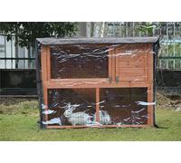 BUNNY BUSINESS Moisture Resistant Rabbit Hutch Covers, 48" Universal Double Decker Hutch Cover for Rabbit Hutches Dustproof for Bunny Guinea Pig, Rabbit Cage Cover, Pet Hutch Covers, Dark Brown