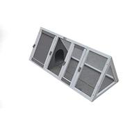 Bunny Business Pet Supplies Apex Run with Enclosure Rabbit/Guinea Run Hutch Hutches, 4ft Triangular Runs (GREY)