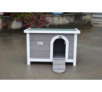 BUNNY BUSINESS Rabbit/Guinea Pig Deluxe Hide House/Run Hutch, 60 × 40 × 40 cm (Grey-Deluxe-Hide)