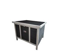 BUNNY BUSINESS Rabbit/Guinea Pig Giant Hide House/Run Hutch, Extra Large, 60L × 47D × 50H cm (Grey-Giant-Hide)
