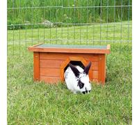 BUNNY BUSINESS SMALL Rabbit/Guinea Hide House for runs and enclosures, 40L x 20D x 28H Cm (Bunny-Cabin)