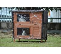 Bunny Business Universal Double Hutch Cover For 36" Double Decker Rabbit Hutches Moisture Resistant Rabbit Hutch Cover Covers 210D