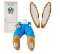 Bunny Butt Wreath Kit - 3 Pieces Easter Ears Attachment, Adorable | Cute Cartoon Front Door Farmhouse Window Porche Decoration Accessory Spring Holiday Ornament Piece Case Set