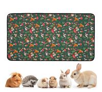 Bunny Cage Liner, Washable Bunny Resting Mat, Soft and Absorbent Comfort and Cleanliness, Small Animal Bedding for Travel, Outdoor, Yard, Apartment, Playpen, Sleep Area, Grey