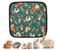 Bunny Cage Liner - Washable Hamster Cage Mat | Small Animal Bedding Reusable Pet Urine Pad for Daily Rest Sleep Indoor Outdoor Yard Garden Travel Playpen Home Breed Apartment