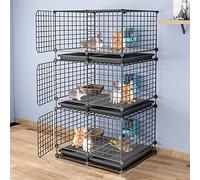 Bunny Cage - Pet Cages for Small, Rabbit Ferret Cage Guinea Pig Cage,Indoor Habitat Cage with Waterproof Plastic Bottom Tray,Playpen for Small Pet Bunny, Hamster