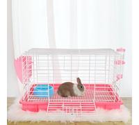 Bunny Cage, Rabbit Cage Indoor Easy to Dismantle And Assemble Small Animals House, Extra Large Skylight Design for Rabbit, Ferret(Medium)