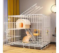 Bunny Cage, Rabbit Cages Indoor Large, Pet Playpen with Door Small Animal Cage for Rabbit, Foldable Rabbit Cage Hutch with Pull Out Tray for Puppies,Kitties,Bunny - White ( Color : White , Size : 70*5