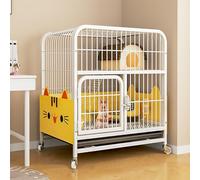 Bunny Cage, Rabbit Cages Indoor Large, Square Tube Anti-Spray Urine Rabbit Hutch, Double-Layer Large Space
