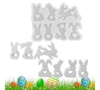 Bunny Cake Mold, Bunny Silicone Mold | Holiday Silicone Bunny Soap Mold,7 Cavities Cake Decorating Mould, Non-Stick Holiday Craft Tool for Easter Theme Parties
