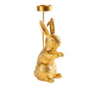 Bunny Candle Holder - Resin Rabbit Candle Stick Pedestal, Golden Easter Decoration | Decorative Rabbit Candle Stand, Cute Rabbit Candle Holder, Vintage Animal Figure for Dining, Living Room, Coat