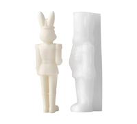 Bunny Candle Mold - Silicone 3D Rabbit, Nutcracker Craft Tool | DIY Resin Plaster Art Decoration Set, Creative Handmade Home Ornament Mould Unit with Project Application for Craft Lovers