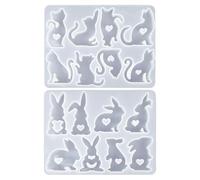 Bunny Candle Molds - 8 Cavity Easy Release Silicone Making Tool | Easter Rabbit Soap Resin Mold - Non-Stick Baking Tray