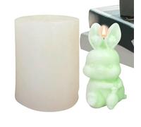 Bunny Candle Silicone Mold, Silicone Molds for Easter | Easter Chocolate Molds Easter Bunny Candle Shape - Easter Candy Molds for Chinese New Year, Valentine's Day, Family Gathering