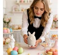 Bunny Candy Dish,Cute 3D Printed Easter Rabbit Shaped Box,Bowl for Candy - for Holiday Party Home Table Kitchen Snack Sugar Cookie Nut