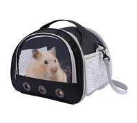 Bunny Carrier, Small Pet Shoulder Bag, 8.66 x 7.48 x 7.09 inches, Transparent Breathable Hamster Travel Case, Lightweight Portable, Outdoor Adventures for Hiking, Walking (Multi-Colour)