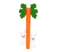 Bunny Carrot Hollow Teether,Baby Teething Tube Toys, Silicone Bunny & Carrot Teether Toys for Newborns & Infants (Orange, 1pcs)