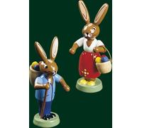 Bunny Couple Easter Bunny Easter Decoration Seiffen NEW 13021