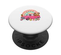 Bunny Couple Hyenas On Pickup Truck Easter Eggs Rainbow PopSockets Adhesive PopGrip