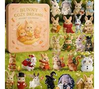 Bunny CozyDreams Advent calendars 2025 | 24 Handcrafted Bunny Acrylic 2D Ornament Christmas Countdown | For Kids Toddler Teen Adult BunnyLovers & Holiday Décor