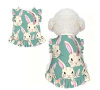 Bunny cute Print Pet Breathable T-Shirt Skirt XS