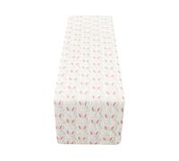 Bunny Design Table Runner - Plush Fabric Decorative Table Cover, Elegant Romantic Accent for Dining, Party Seasonal Celebration, Soft Centerpiece Accessory | Wedding Home Birthday Holiday Dinner