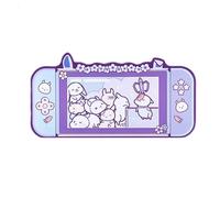 Bunny Desk Pad Switch Keyboard Gaming Mat Large Mat Mousepad Pastel Pink Animal Kawaii Cute Anime Desk Blotter Protector (Color : Purple)