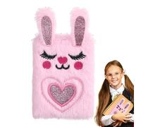 Bunny Diary For Girls | Plush Rabbit Journal Notebook,Super Cute Soft Shiny Travel Notebook For School, Kids, Birthday, Festival