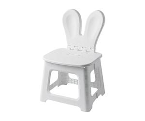 Bunny Dinosaur Fold Out Chair - Creative Cartoon Back Chair Plas-tic Folding Chair, Non-Slip Thickened Portable Home Chair For Home Bathroom - Rabbi-t, M