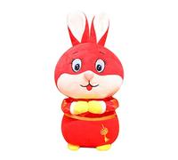Bunny Doll Toy Lucky Red Bedroom Decor Cute Stuffed Animal Plush Doll Ornaments New Year Gift Red M