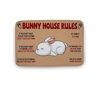 Bunny Doormat, Bunny Welcome Mat, Coral Velvet Rug 16'x24'